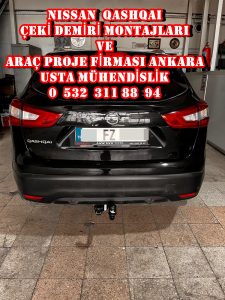 Nıssan kaşkai araçlara Çeki demiri takma montajı ve araç proje firması usta mühendislik ankara ostimde 05323118894